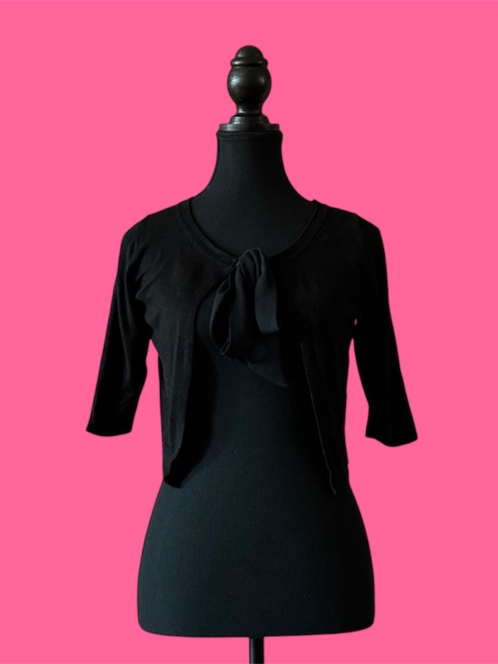 RW&CO. Black Cropped Sweater